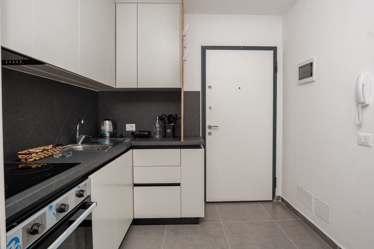 Kitchen and entrance door