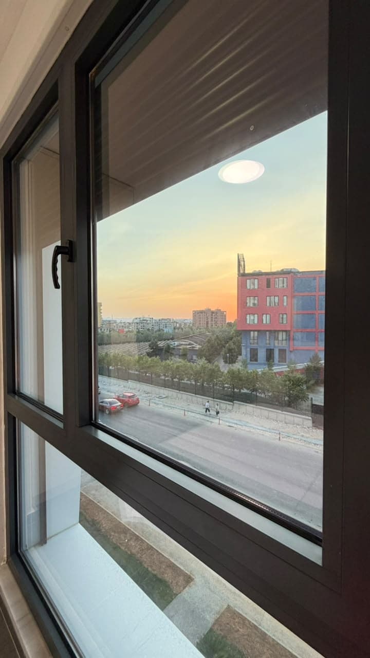 Sunset view of Tirana from the apartment window